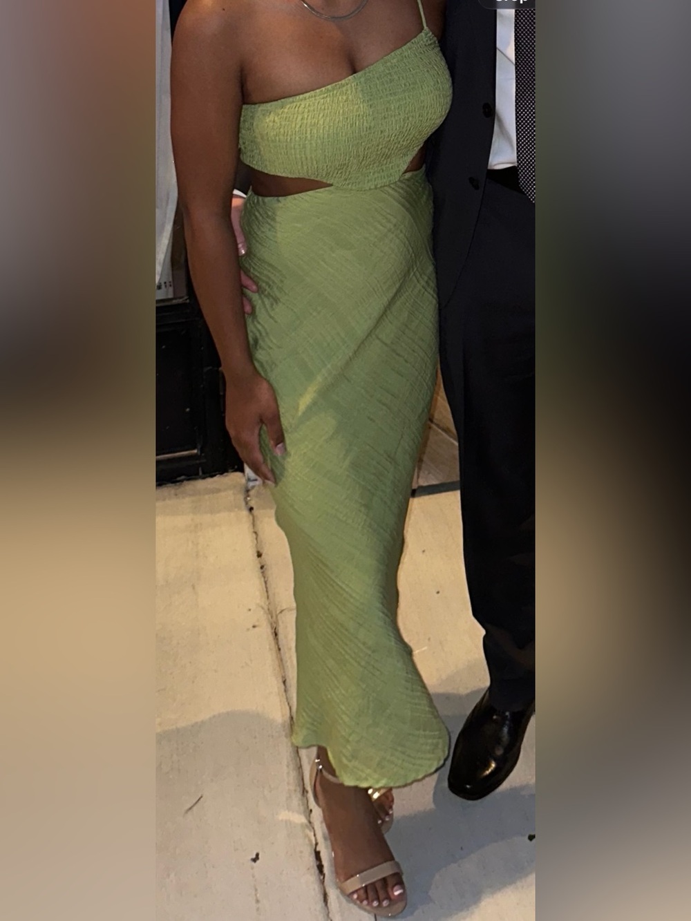 Green Cutout Maxi Dress